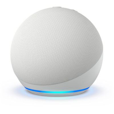 image Echo Dot (5e génération, modèle 2022) | Enceinte connectée Bluetooth et Wi-Fi au son puissant encore plus imposant, avec Alexa | Blanc