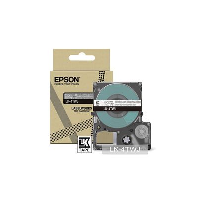 Epson LabelWorks LK-6TBJ Ruban adhésif transparent mat Noir 24 mm Compatible avec LW-C410 et LW-C611