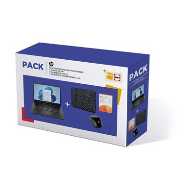 image PC portable Hp Pack HP Laptop 14s-dq2042nf + housse réversible + souris sans fil + Office 365 personnel 1 an