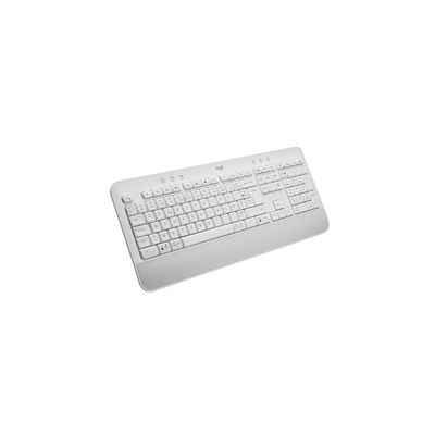 image Logitech Signature K650, Clavier sans fil Ergonomique Entier avec Repose-Poignets, BLE Bluetooth, USB Logi Bolt, Touches Silencieuses Pavé Numérique, Compatible PC/Windows/Mac, AZERTY Français - Blanc