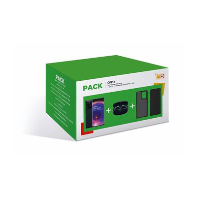 image Smartphone Oppo Pack Find X5 256Go Noir 5G + OPPO ENCO X Blanc et Coques de Protection