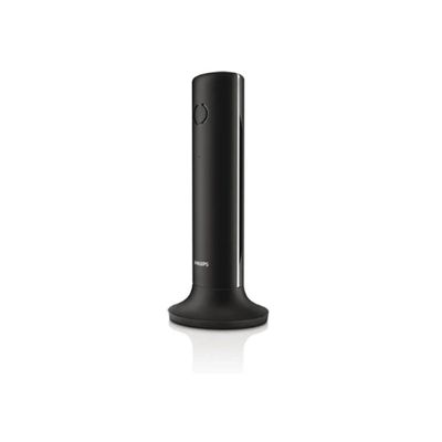 image Philips M4501B/34 - Téléphone Fixe sans Fil, Écran LCD 1,6", Rétroéclairage, Haut-Parleur intégré, Mains Libres, Son HQ, Mince et Compact - Noir (Compatible : ES, IT, FR)