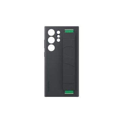 image Coque et étui téléphone mobile Samsung Coque Silicone avec lanière S23 Ultra Noir