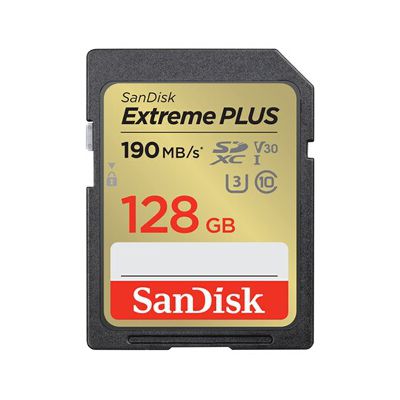image SanDisk 128 Go Extreme PRO carte SDXC + RescuePRO Deluxe, jusqu'à 200 Mo/s, UHS-I, Classe 10, U3, V30