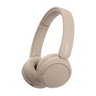 image Sony WH-CH520 - Casque Bluetooth sans Fil, Multipoint, Micro intégré - jusqu'à 50 Heures d'autonomie et Charge Rapide - Beige