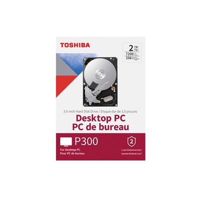 image Disque dur interne Toshiba P300 - HIGH-PERFORMANCE HARD DRIVE 2 TO - 7200 TPM - 64 MO
