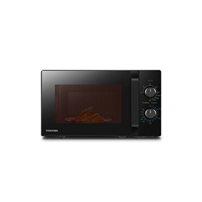 image Toshiba MW2-MG20P(BK) 3-en-1 Four Micro-ondes Grill Combiné, 20 L, 5 Niveaux de Puissance Réglables, Minuteur, 800 W, Grill 1000 W, Noir