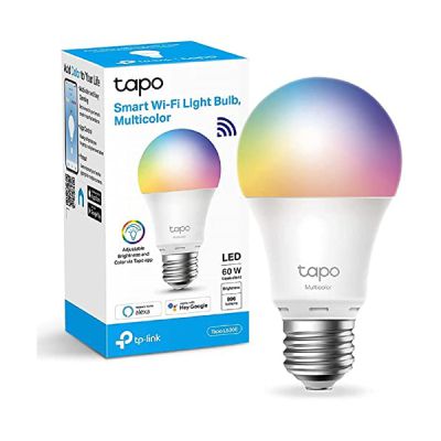 image Tapo Ampoule Connectée WiFi, Ampoule LED E27 Multicolore 2500K-6500K, Dimmable 8.7 W 806Lm, Compatible avec Alexa et Google Home, Commande Vocale, Economie d'énergie, Tapo L530E
