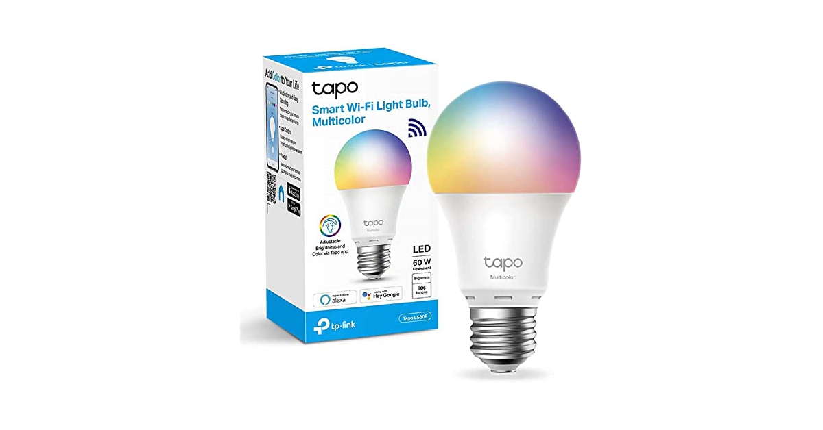 Ampoule connectée multicolore E27 A60 compatible avec Google Home