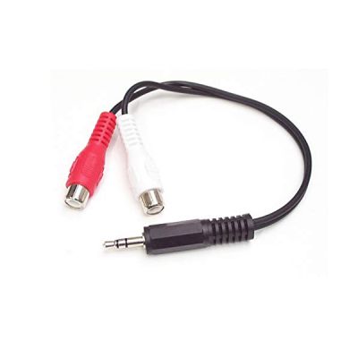 image StarTech.com Câble adaptateur audio Mini-Jack 3,5 mm mâle vers 2x RCA femelle - 15 cm - Cordon Mini Jack RCA (MUMFRCA)