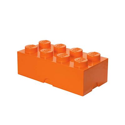 image Room Copenhagen 40041760 Lego Brique Rangement Empilable Orange 8 Plots 50 x 25 x 18 cm