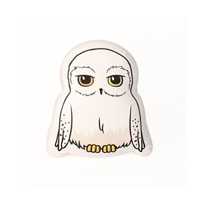 SAHINLER créateur d'univers Harry Potter - Coussin 3D Hedwige - 100% Polyester - Blanc