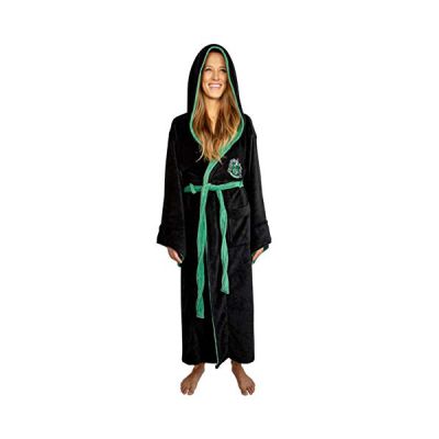 image Groovy Uk Slytherin-Bathrobe Peignoir, Noir/Jaune, Taille Unique Unisex