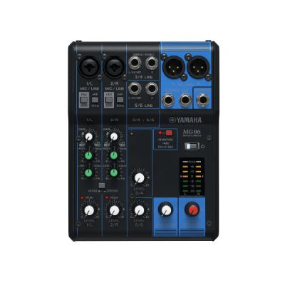 image Yamaha MG06 - Console de mixage compacte avec 6 canaux d'entrée et préamplis micro D-PRE