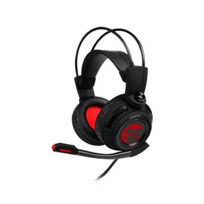 image MSI DS502 Binaural Bandeau Noir, Rouge - Casques audio (PC/Jeux, Binaural, Bandeau, Noir, Rouge, Avec fil, 2 m)