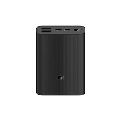 image Xiaomi Mi Power Bank 3 Ultra Compact Chargeur Rapide Externe Portable 10000 mAh 18W, 3 Ports, Noir - Version FR