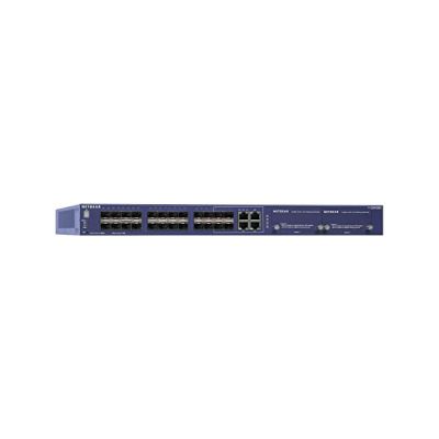 Switch entièrement manageable empilable NETGEAR 26 ports SFP/Gigabit (GSM7328FS) - 2 ports cuivre 10 Gigabit, 24 ports SFP 1 Gigabit, 2 ports SFP+ 10 Gigabit, bureau/en rack, protection à vie ProSAFE