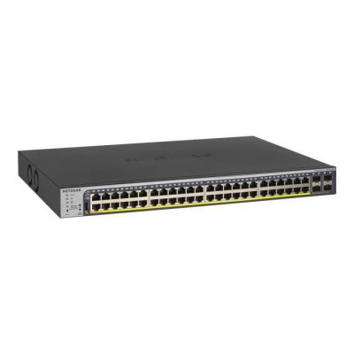 image NETGEAR (GS752TP) Smart Switch Ethernet PoE+ manageable professionnel 52 Ports RJ45 Gigabit (10/100/1000) - avec 48 Ports PoE+ @ 380W, 4 Ports SFP 1 Gigabit, bureau/en rack et protection à vie ProSAFE