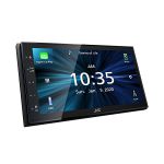image produit JVC Écran Tactile Radio pour Voiture - Récepteur multimédia avec Bluetooth, USB et Mains Libres, de 6,8 Pouces et 4 x 50 W, Compatible avec Apple CarPlay et Android Auto - Autoradio KW-M560BT