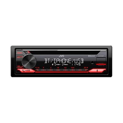 image JVC KD-T812BT Récepteur CD avec Haut-Parleur BT (Tuner intégré Haute Performance, processeur sonore, USB, AUX, Spotify Control, 4 x 50 W, éclairage des Touches Rouge)
