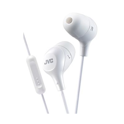 JVC HA-FX38M-E Écouteurs Intra-Auriculaires "Marshmallow" avec Télécommande et Micro - Blanc