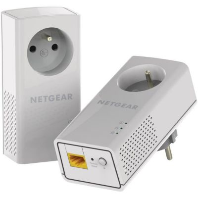 image NETGEAR PLP1000-100FRS Pack de 2 prises CPL 1000 Mbps avec Prise filtrée et Port Ethernet Compatibles avec tous les modèles de la gamme et toutes les Boxs Internet, idéal pour le Multi-TV