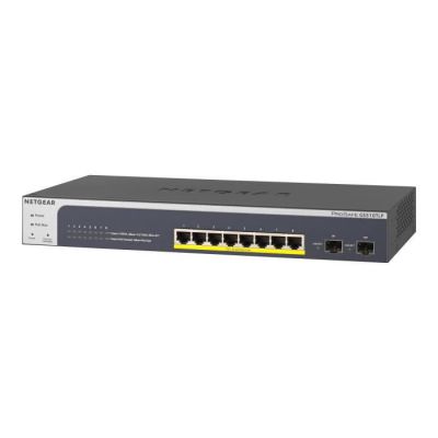 image NETGEAR Smart switch manageable PoE professionnel 10 ports Gigabit Ethernet (GS510TPP) - avec 8 ports PoE+ @ 190 W, 2 ports SFP 1 Gigabit, bureau/en rack et protection à vie ProSAFE