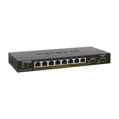 image NETGEAR (GS310TP) Smart Switch Ethernet PoE manageable professionnel 10 Ports RJ45 Gigabit (10/100/1000) - 8 Ports PoE+ @ 55 W, 2 Ports SFP 1 Gigabit, fonctionnement silencieux