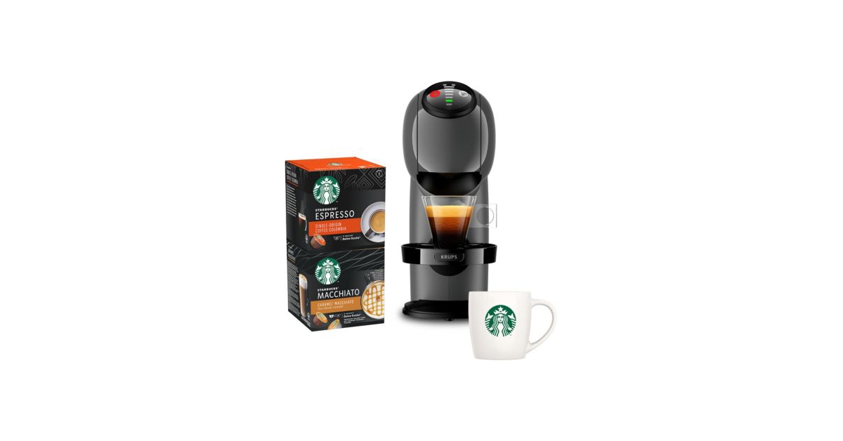 KRUPS Nescafé Dolce Gusto Infinissima YY5056FD Noir + 6 boites de café bio, Offre antigaspillage
