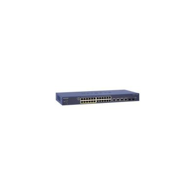 image NETGEAR (FS728TLP) Smart Switch Ethernet manageable PoE professionnel 28 Ports RJ45 Fast (10/100) - avec 12 Ports PoE @ 100 W, 6 Ports cuivre/SFP 1 Gigabit, en rack et protection à vie ProSAFE