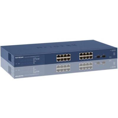 image NETGEAR (GS716Tv3) Smart Switch Ethernet manageable professionnel 16 Ports RJ45 Gigabit (10/100/1000) - avec 2 Ports SFP 1 Gigabit, bureau/en rack et protection à vie ProSAFE