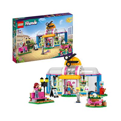 LEGO Friends 41743 Le Salon De Coiffure, Jouet De Coiffure Créatif avec Mini-Poupées 2023 Paisley & Olly, Cheveux Et Visage Interchangeables, Enfants 6 Ans
