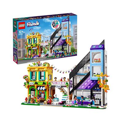 LEGO Friends 41732 Les Boutiques de Fleurs et de Décoration, Jouet avec Appartement et Magasins, Maquette à Construire et Personnaliser, et 9 Personnages, Cadeau pour Enfants 12 Ans à Noël