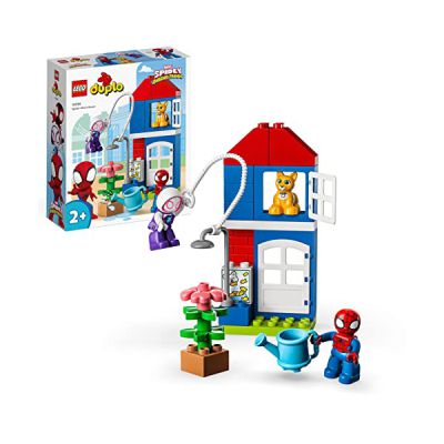 image LEGO 10995 Duplo Marvel La Maison de Spider-Man, Jouet à Construire Spidey et Ses Amis Extraordinaires, Figurine Chat, Enfants 2 Ans, Set Super-Héros