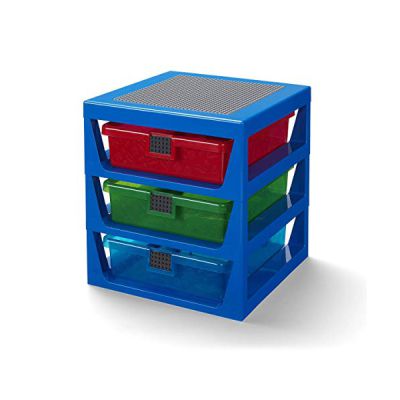 LEGO Étagère de Rangement 3 Tiroirs Bleu Taille unique