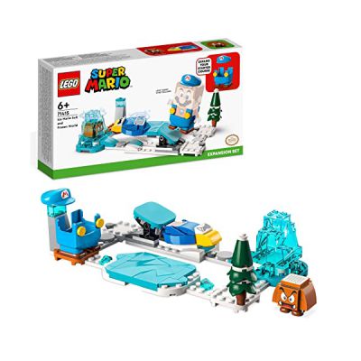 image LEGO Super Mario 71415 Ensemble D'Extension Costume De Mario De Glace Et Monde Glacé, Jouet Ã€ Collectionner avec Figurines Ennemies Pinglisse Et Goomba