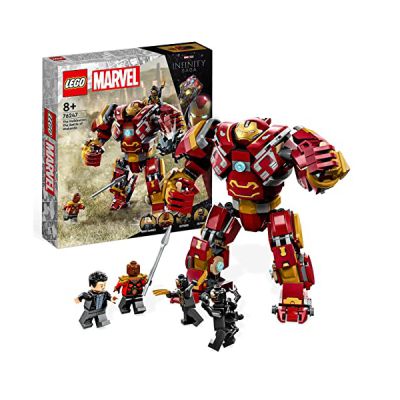 image LEGO Marvel 76247 Hulkbuster : La Bataille du Wakanda Figurine, Jouet à Construire avec Minifigurine & 76277 Marvel L’Armure Robot de War Machine, Jouet de Robot avec : 3 Canons de Tir