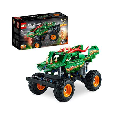 image LEGO 42149 Technic Monster Jam Dragon, 2-en-1, Jouet Monster Truck pour Racing, Voiture De Course, VTT, Cascadeur Tout-Terrain, Garçons Et Filles 7 Ans