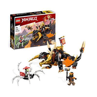 LEGO Ninjago 71782 Le Dragon de Terre de Cole – Évolution, Jouet pour Garçons et Filles, Figurine Évolutive avec Scorpion Squelette et 2 Minifigurines