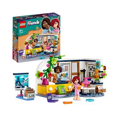 LEGO Friends 41740 La Chambre d’Aliya, Jouet pour Filles et Garçons, Soirée Pyjama, à Collectionner, avec Figurine Paisley et Aira Le Chiot, Enfants 6 Ans