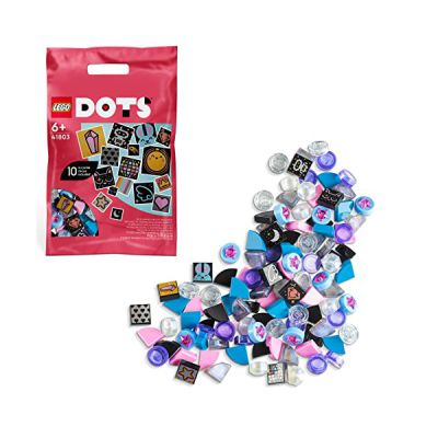 LEGO 41803 Dots Tuiles de Décoration Dots Série 8 - Paillettes, Briques pour Bracelet, Tableau de Messages, Décoration de Chambre, Création Artistique