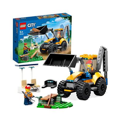 LEGO 60385 City La Pelleteuse De Chantier, Jouet Engin De Chantier, Jeu De Construction De Véhicules, Idée De Cadeau Anniversaire, Garçons Et Filles 5 Ans