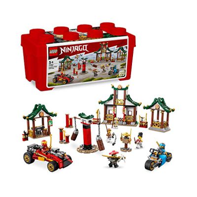image LEGO Ninjago La Boîte de Briques Créatives Ninja, pour Construire Un Parcours d'obstacles, Une Voiture Ninja, Une Moto et 6 Minifigurines, Jouet Enfants 5 Ans 71787