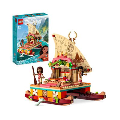LEGO Disney Princesse Le Bateau d’Exploration de Vaiana - Jouet d'Activité et de Développement avec Mini-Poupée Sina et Figurine Dauphin - Idée Cadeau pour Garçons et Filles à Partir de 6 Ans 43210