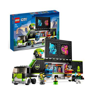LEGO 60388 City Le Camion de Tournois de Jeux Vidéo, Jouet de Véhicules Esports, avec Minifigurines pour Gameur, Cadeau pour Garçons et Filles Dès 7 Ans