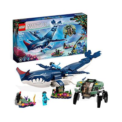 image LEGO Avatar Payakan le Tulkun et Crabsuit - Jouet de Construction Enfant - Inspiré du film La Voie de l'Eau - Set Océan Sous-Marin avec Figurine Animal Marin - Idée Cadeau pour Garçons et Filles 75579