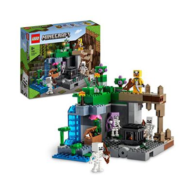 LEGO Minecraft Le Donjon du Squelette - Jouet de Construction avec Figurine de Squelette et Accessoires Grotte, Jeu Éducatif pour Gamers - Idée Cadeau pour Enfants Garçons et Filles dès 8 Ans 21189