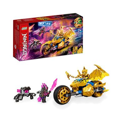 image LEGO 71768 Ninjago La Moto Dragon Dâ€™Or De Jay, Jouet avec Véhicule Et Figurine De Dragon, Idée Cadeau Anniversaire pour Enfants