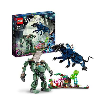 image LEGO 75571 Avatar Neytiri et Le Thanator vs. Quaritch dans l’Exosquelette AMP, Jouet de Construction, Figurine Robot, Pandora, Cadeau Enfants 9 Ans