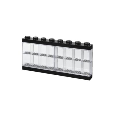 Légo-40660003 Vitrine de présentation Lego pour 16 Mini-Personnages, conteneur empilable Contre Un Mur ou sur Un Bureau, Noir, 40660003, Large